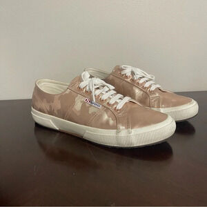 Superga Shoes Womens Size 9.5 Pink Camo Sneaker Lace Up